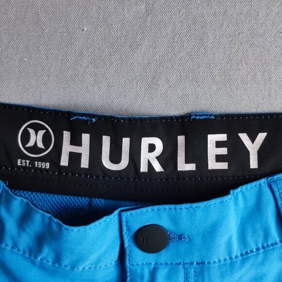 Hurley flat front shorts men's size 32 blue colour - Picture 2 of 12